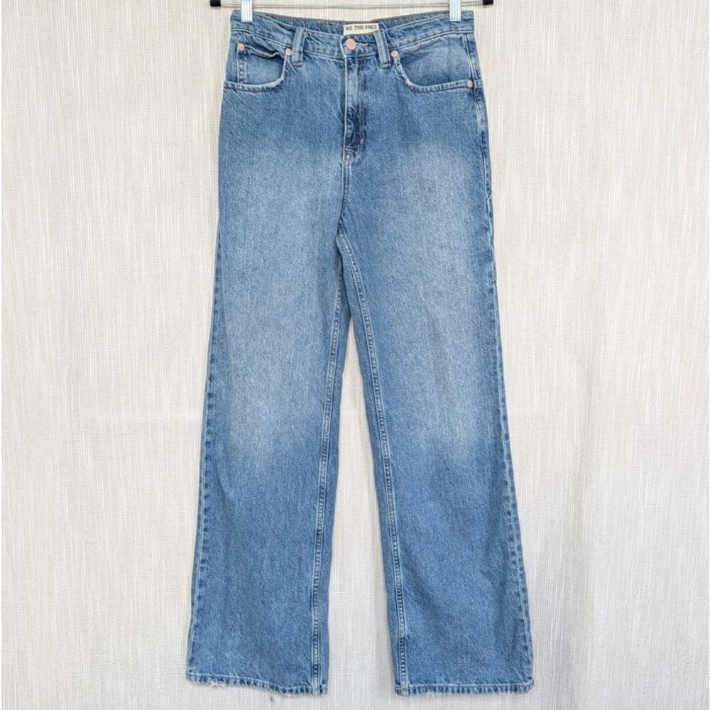 We The Free Light Blue High Rise Wide Leg Jeans - Picture 2 of 14